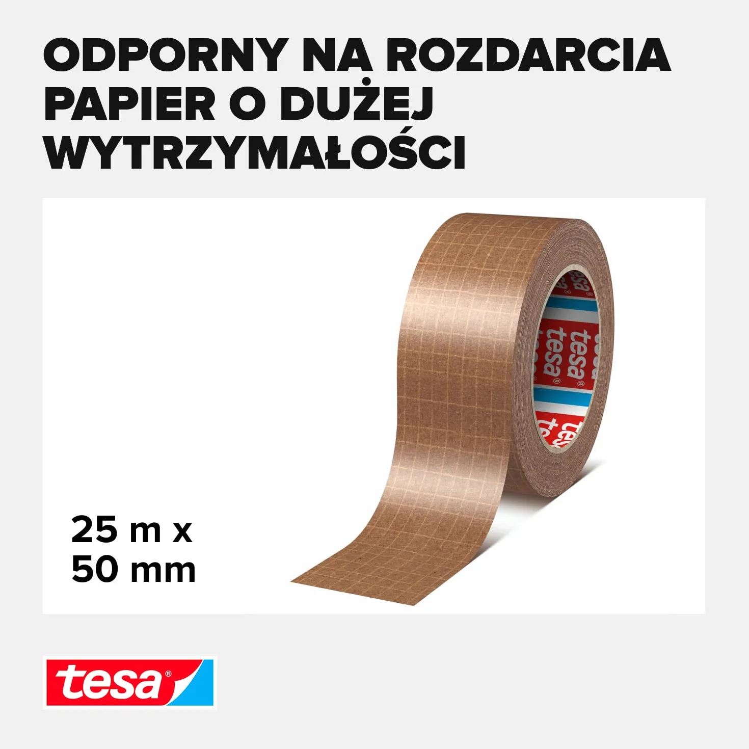 Tesa 56000-00000-00 Taśma do Pakowania, Brązowy, 25 m x 50 mm