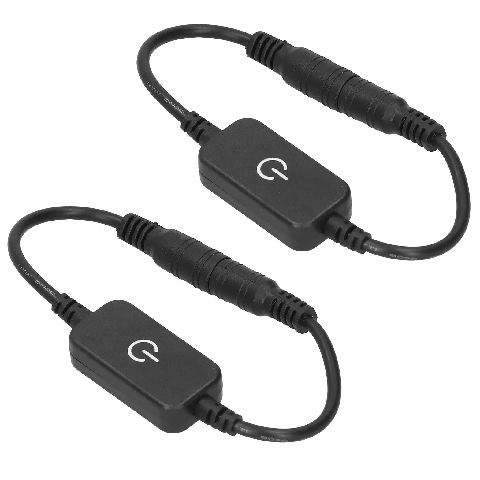 2 sztuk Mini LED Strip Ściemniacz dotykowy 1ft Przewód Pojedynczy Kolor Ściemnianie Włącznik Wyłącznik Kontroler DC 12 V-24 V.