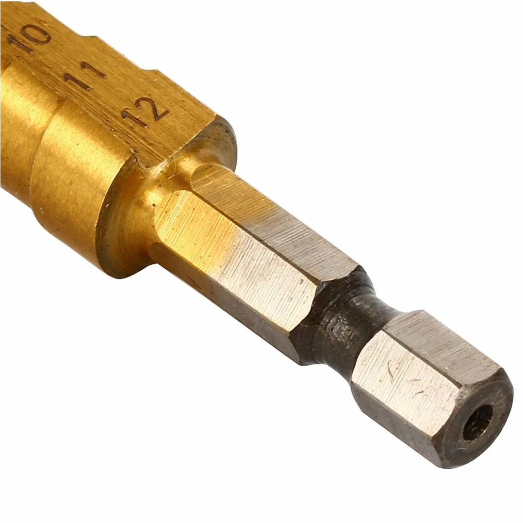 Wiertła schodowe z surowego metalu z tytanu otwory na wiertła Rozmiar 3-12Mm BI106