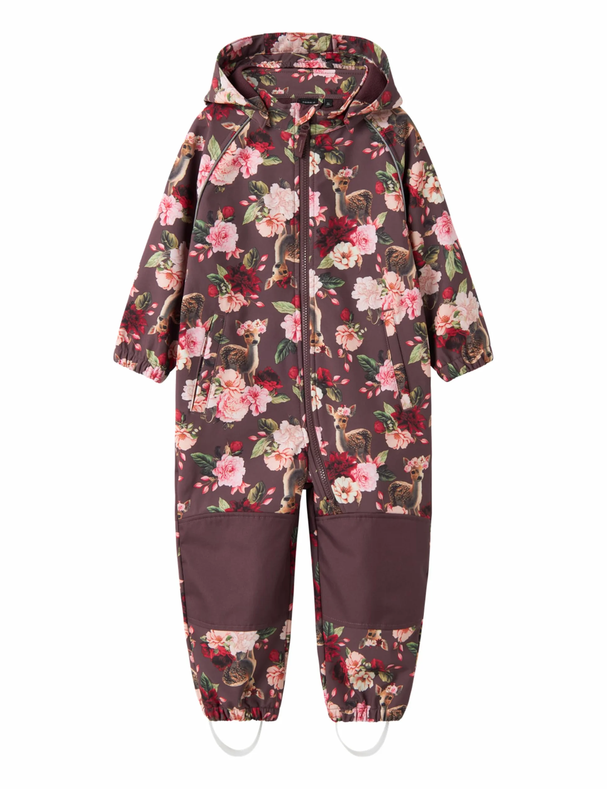 NAME IT Dziewczęcy kombinezon przeciwdeszczowy Nmfalfa08 Softshell Suit Aop1 Fo Noos, fioletowy, 80, liliowy, 80