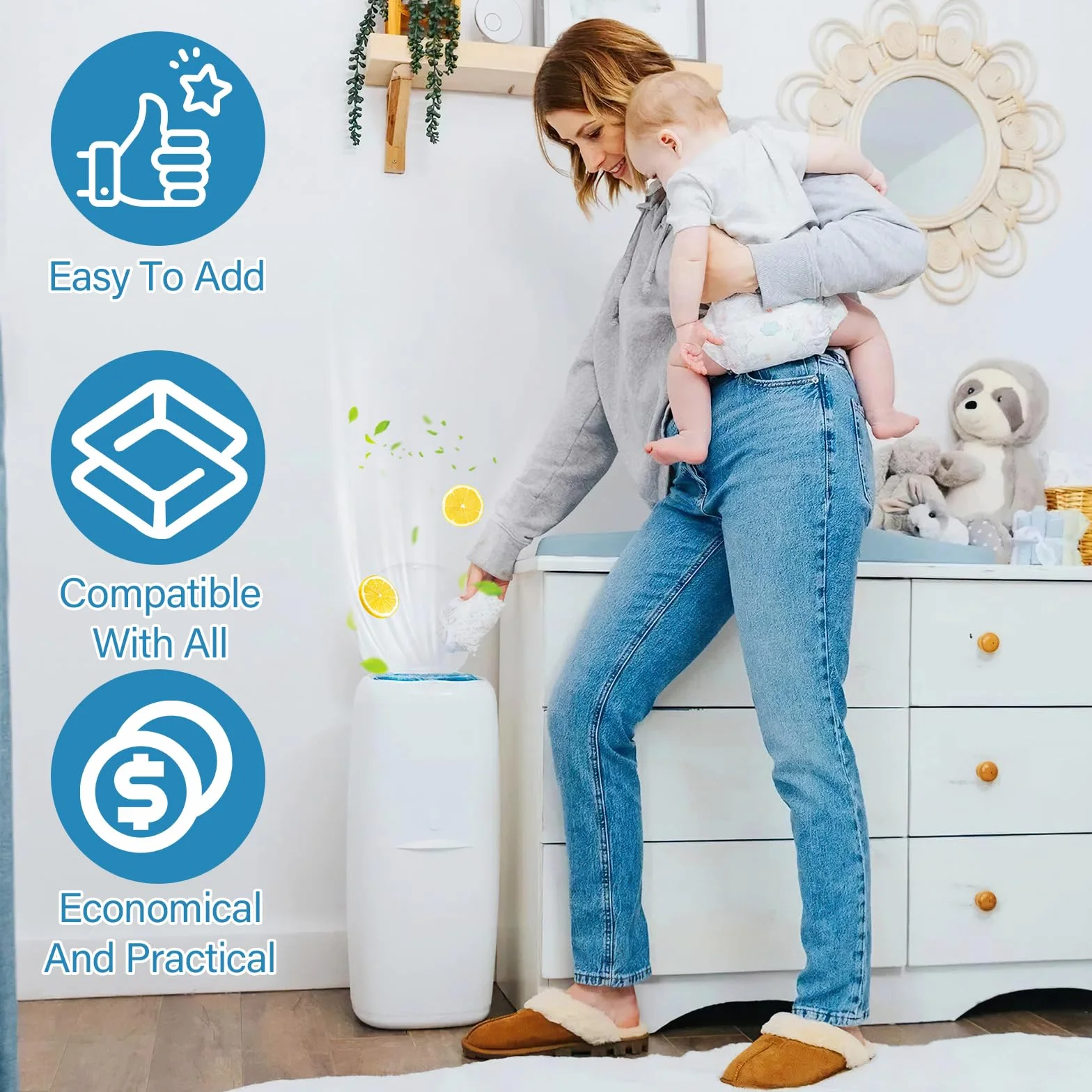 Farerkass Littycat kasety uzupełniające, 12 sztuk, 4,5 m, folia uzupełniająca, wiaderko na pieluchy, kasety uzupełniające, kompatybilne z Tommee Tippee, Angelcare, ośmiokątne wiaderko na pieluchy,