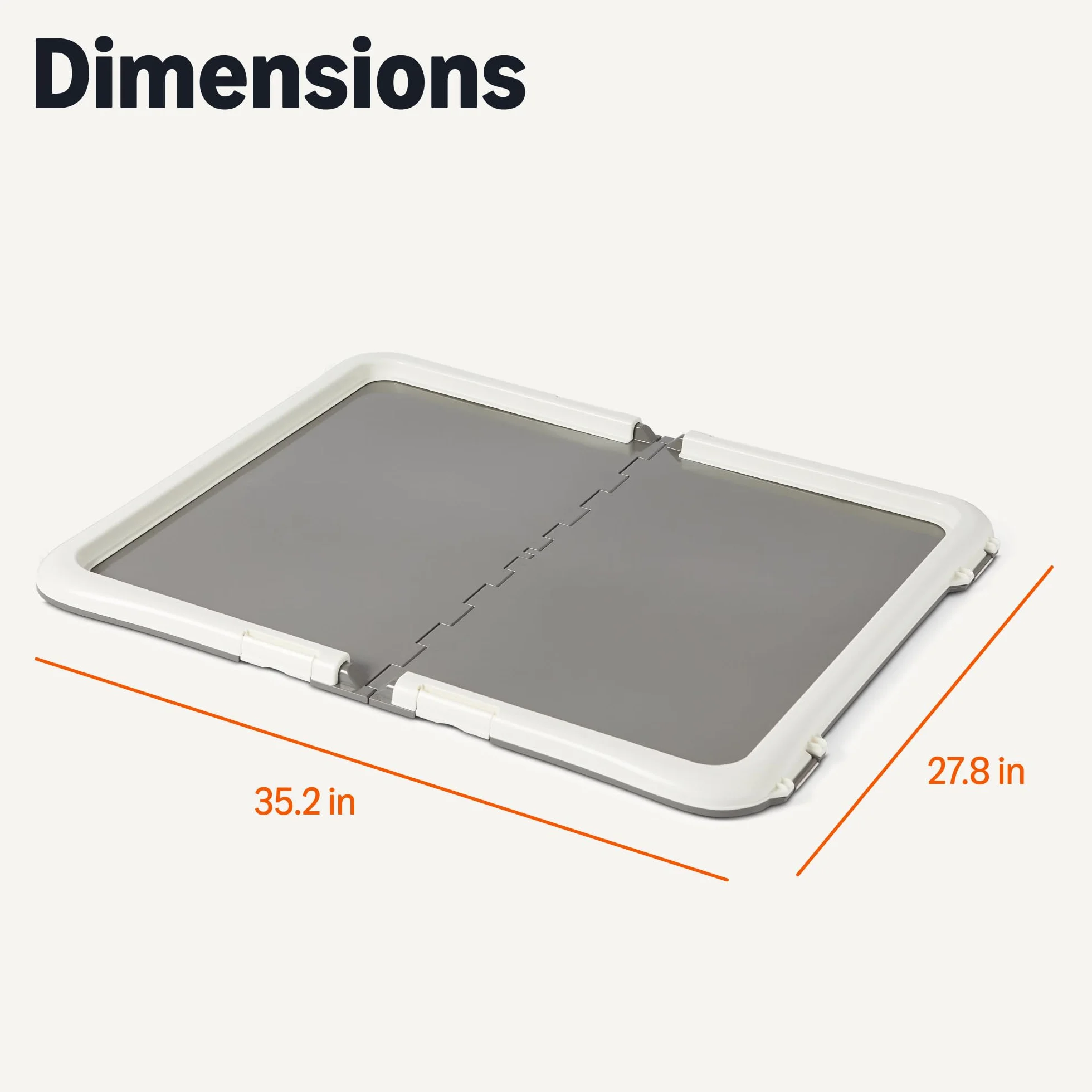 Amazon Basics Uchwyt na matę treningową dla psa, z bezpiecznymi zamknięciami, bardzo gruby i antypoślizgowy, plastik z recyklingu, 71,1cm x 86,4cm, L, biały i antracytowy