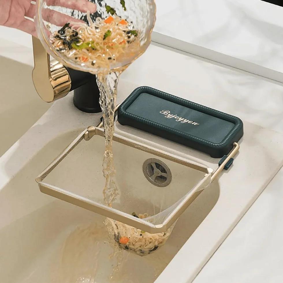 Filtr do zlewu kuchennego, sitko z siatkową torbą 50 szt., ociekacz, kosz na odpady żywnościowe