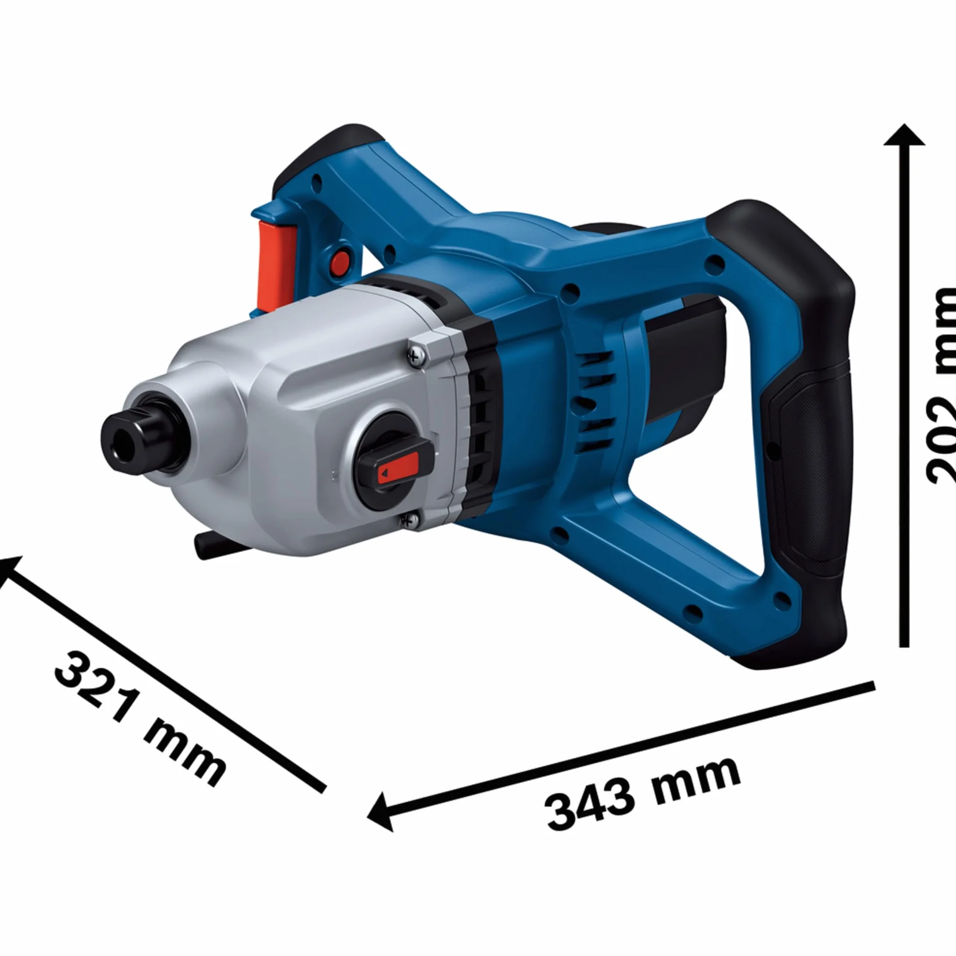 Bosch Professional: mieszalnik GRW 140 (moc 1 400 W, 2 biegi, elektroniczna funkcja miękkiego startu)