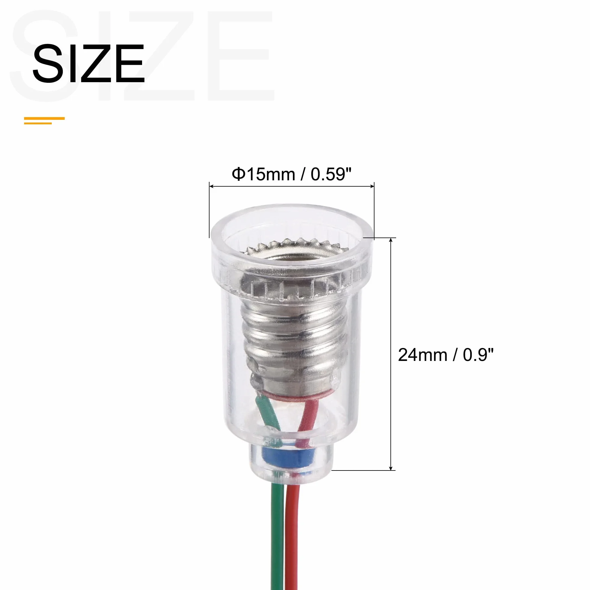 sourcing map E10 Gniazdo Lampy 1,5V Żarówka Uchwyt Drutu Śruby Podstawa z E10 Żarówka niklowana Miedź 1 Zestaw