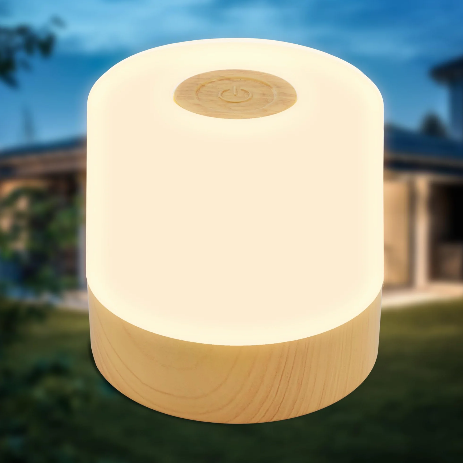 B.K.Licht - Mini lampa stołowa LED, bezprzewodowa, IP44 z dotykiem, ściemniana stopniowo, akumulator, kabel USB-C, lampka nocna, lampa dekoracyjna, lampa LED, lampa na baterie, lampa stołowa, lampa