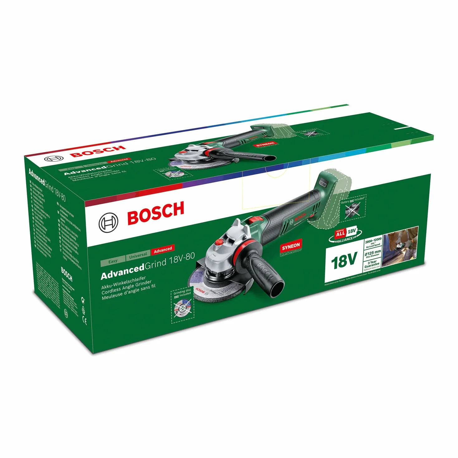 Bosch Advancedgrind 18V-80 Szlifierka Akumulatorowa, 18 V