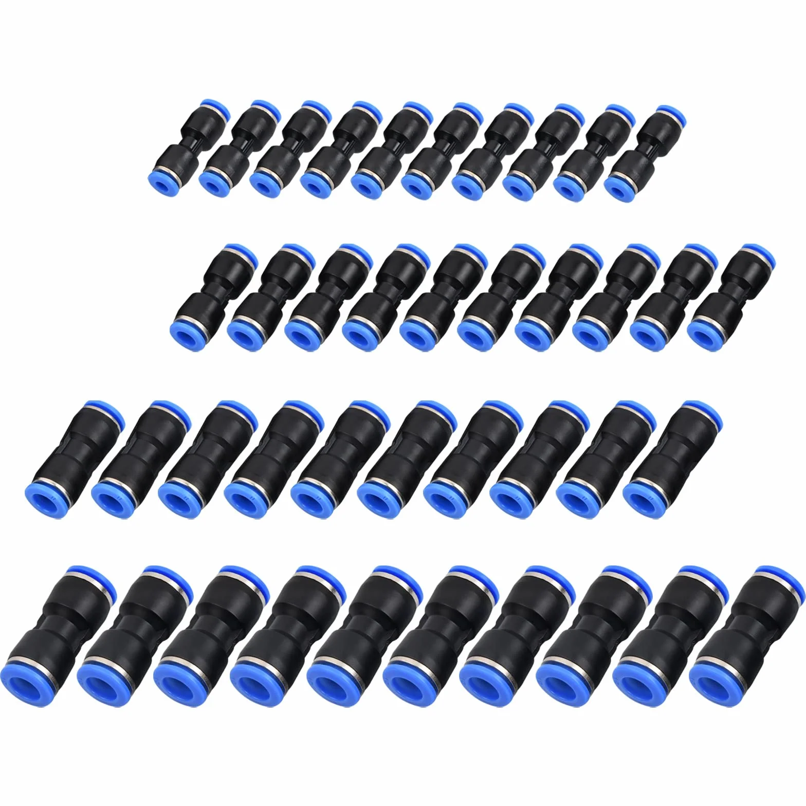 Dokeno 40 sztuk prostych złączek pneumatycznych Push 4 mm/6 mm/8 mm/10 mm