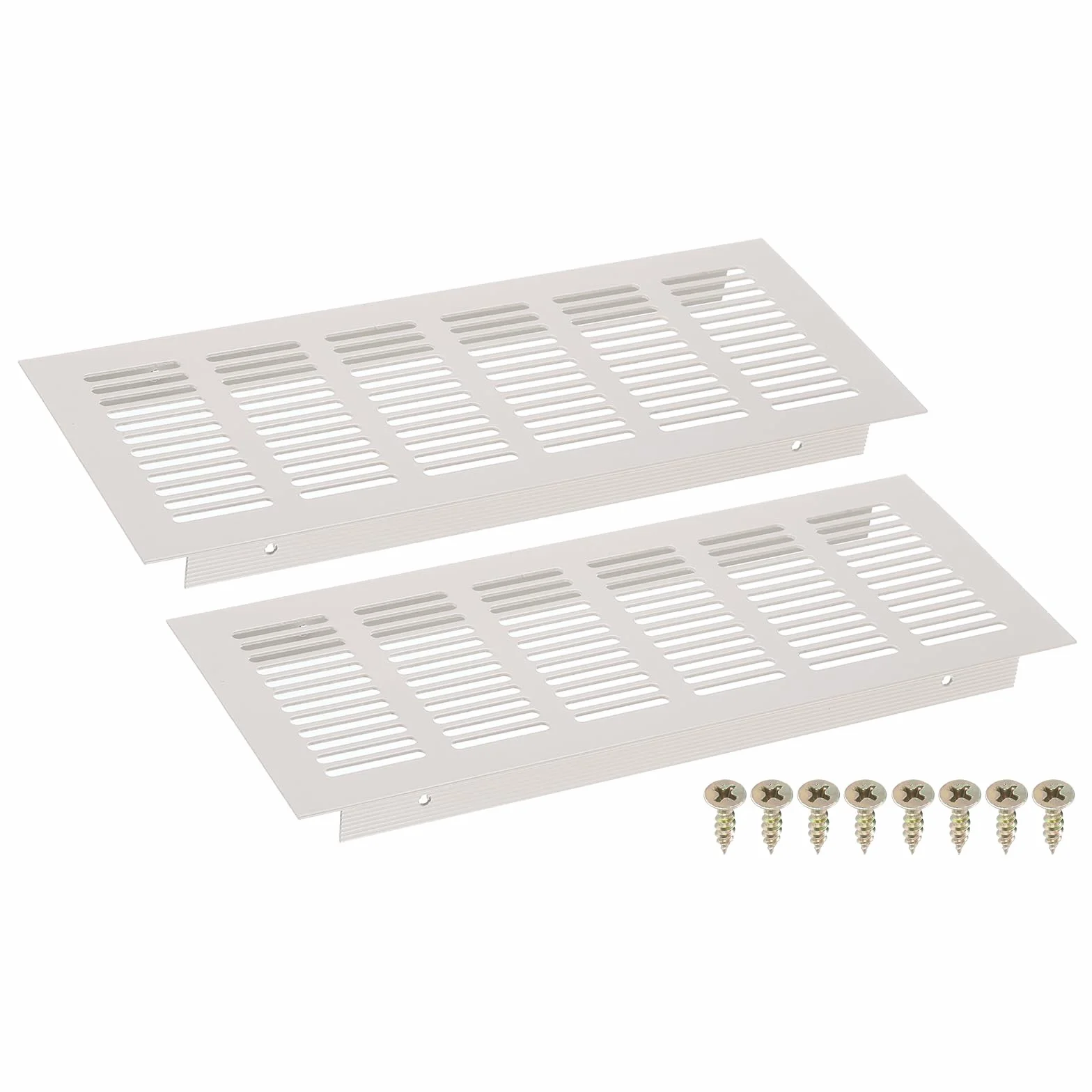 QUARKZMAN 2 szt. Prostokątny stojak wentylacyjny ze stopu aluminium z osłonami kratki powietrznej, 250x100mm