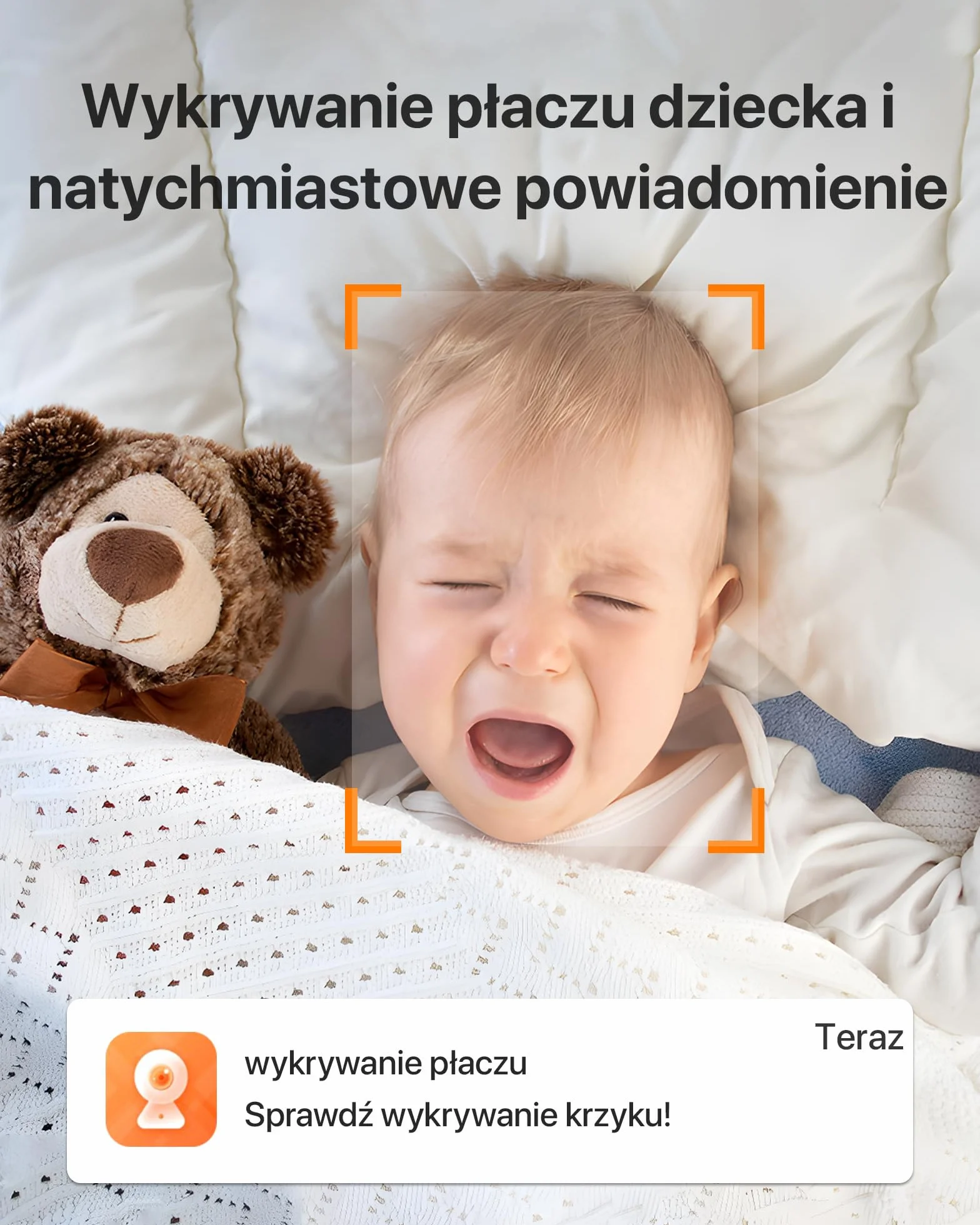 Tenda Kamera do monitoringu wewnętrznego CP7 V2.0, 360 stopni, Wi-Fi IP, 2-drożne audio, 5 MP, widoczność w nocy, alarm dźwiękowy i świetlny, śledzenie ruchu, kamera dla zwierząt domowych, kamera dla