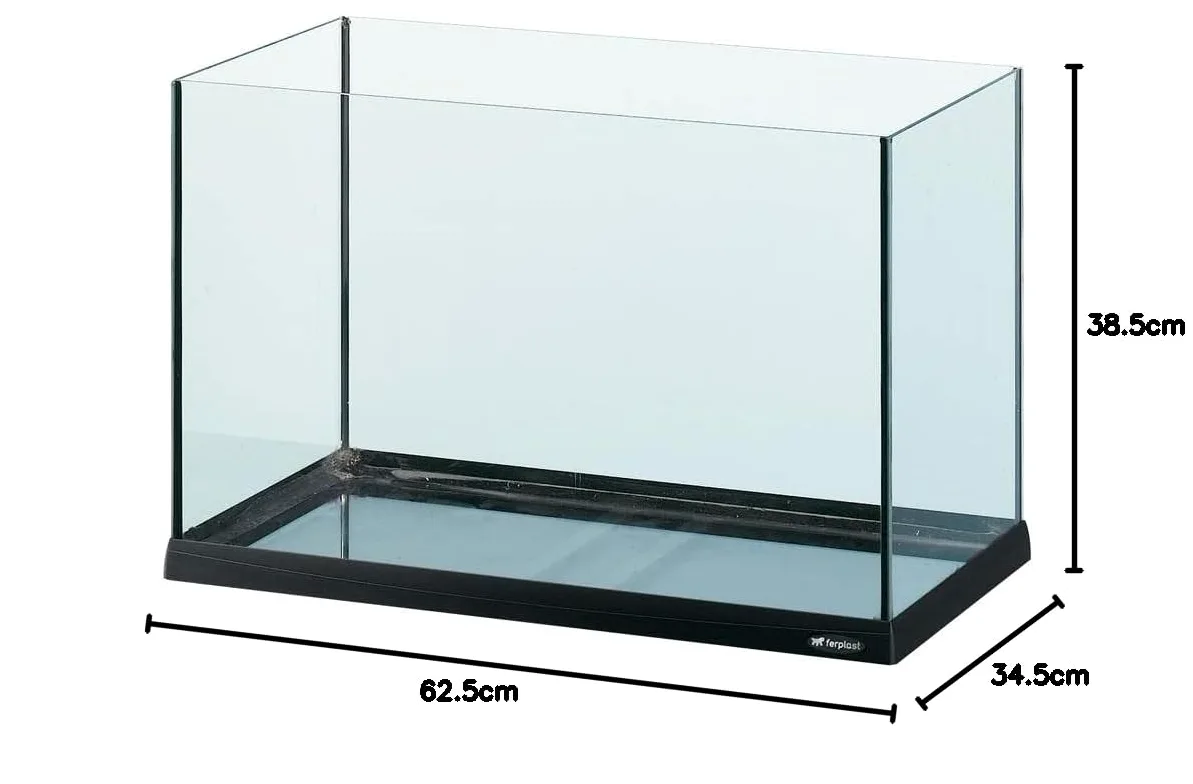Ferplast Hydor Aquarium Tank 60 akwarium, szklany zbiornik, wytrzymały i wytrzymały, pojemność 75 l