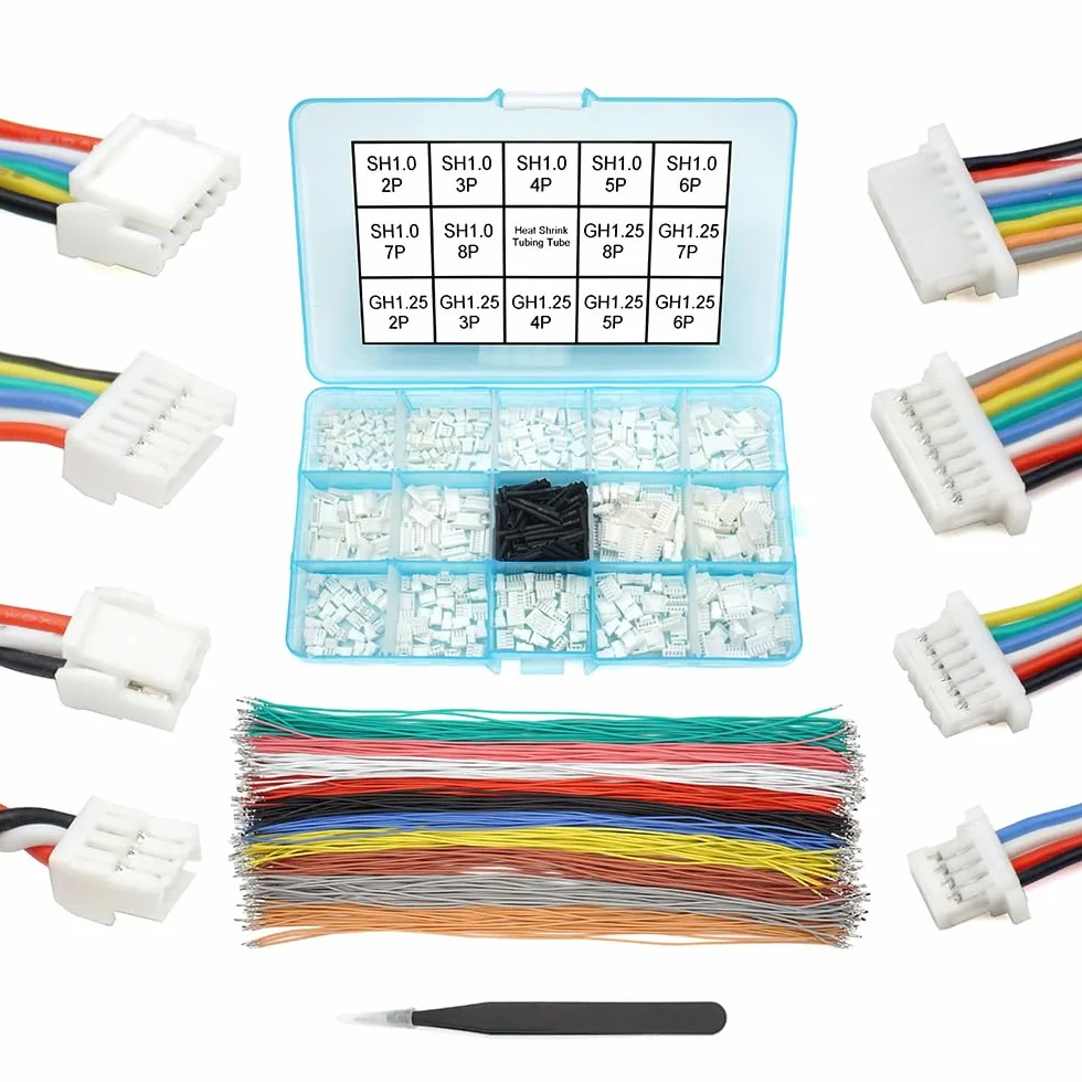 GH1.25 do SH1.0 Wstępnie zaciśnięte kable i złącza zestaw kompatybilny z JST GH 1,25 mm i JST SH 1,0 mm dla Pixhawk Cube 6C 6X Pixhawk4