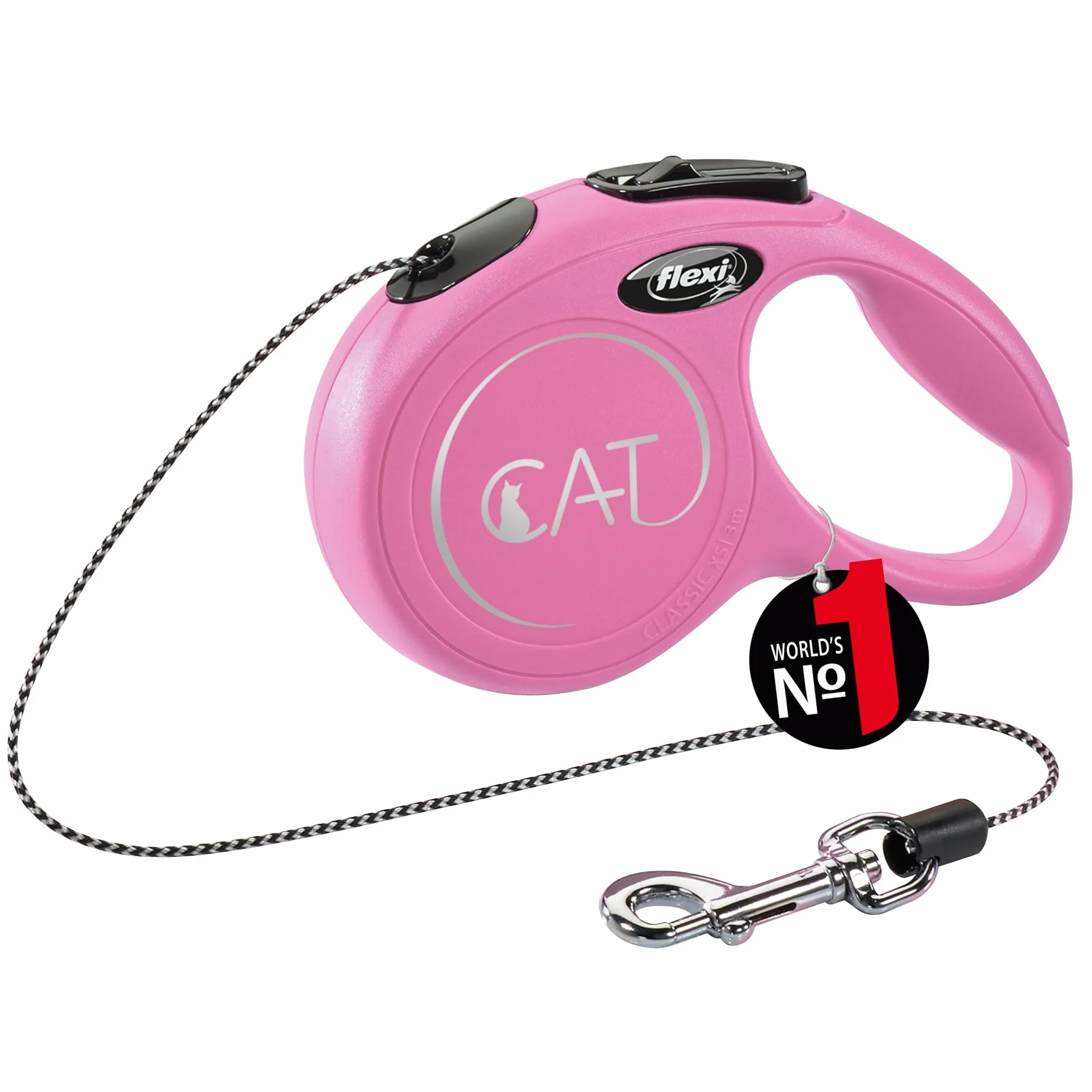 Flamingo Flexi New Classic Cat linka Xs różowa 3 m-8 kg