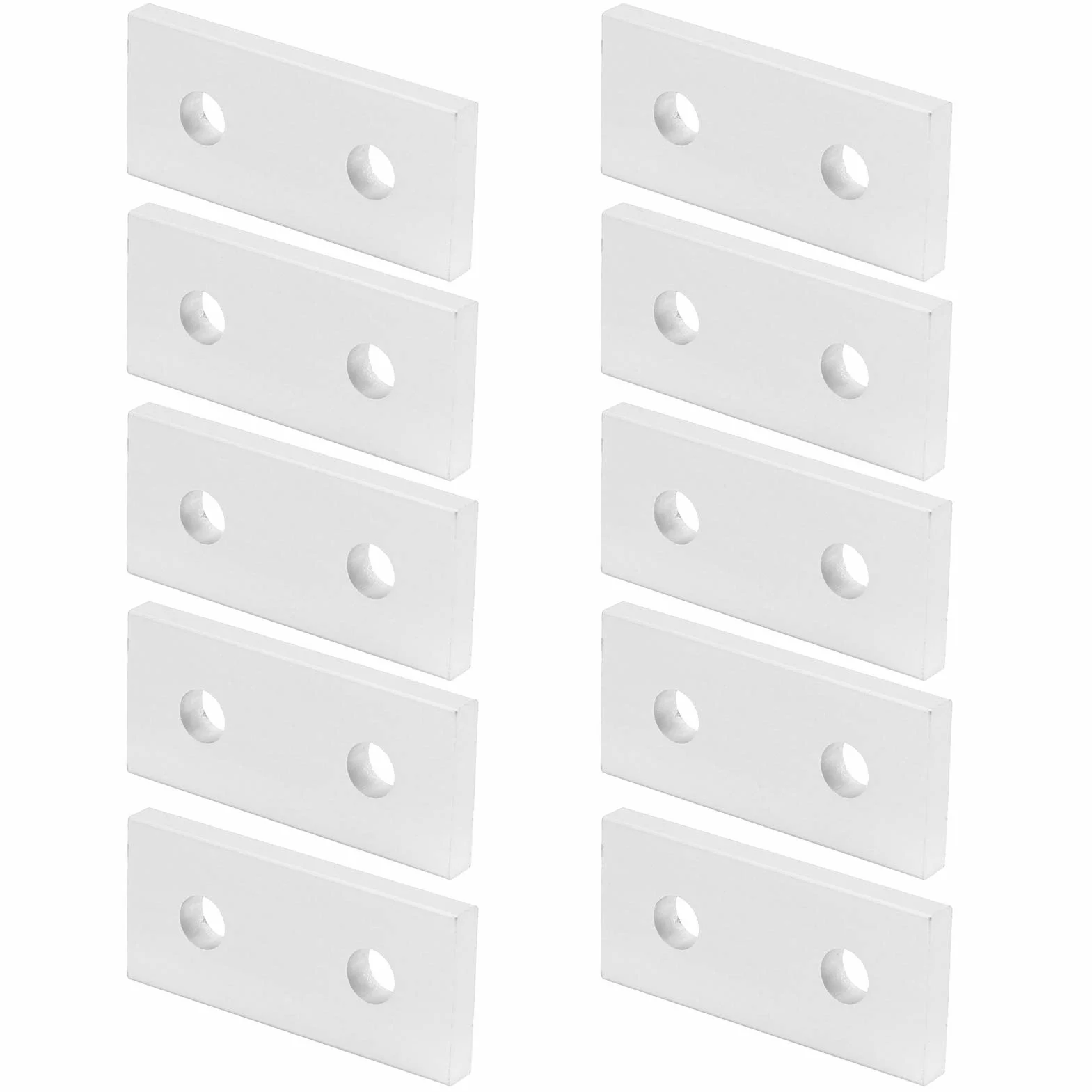 Płyta łącząca aluminiowa do zbrojenia pionowego 2 otwory zestaw 10 sztuk