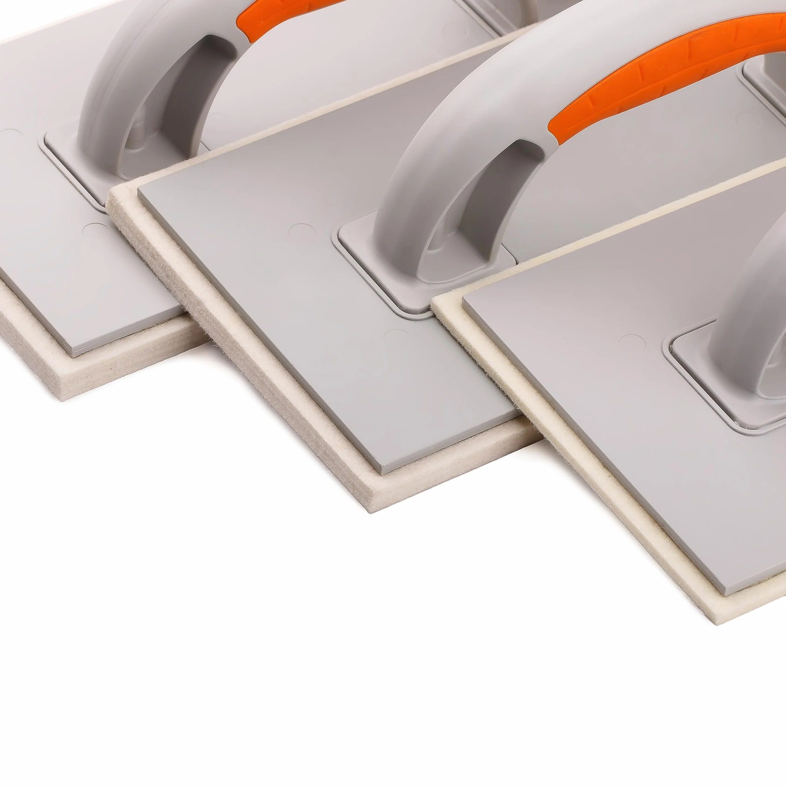 Mivos Paca z tworzywa sztucznego z filcową podkładką 4 mm - 280 x 140 - Rajberka filcowa do tynków - Dwukomponentowy uchwyt - Zacieraczka z filcową nakładką 4 mm dla tynkarzy i murarzy