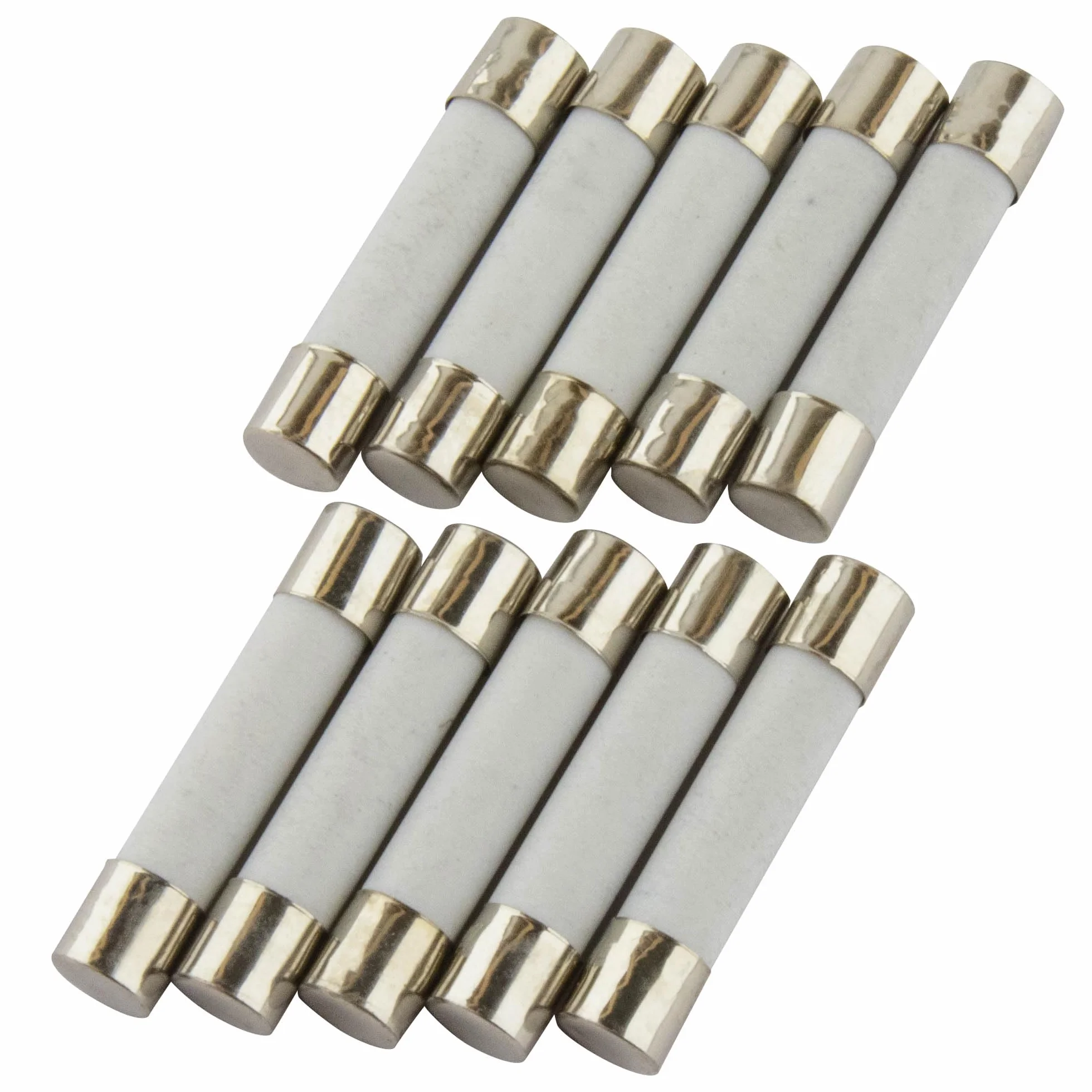 SeKi 10 sztuk bezpiecznik ceramiczny 15 A, 6 x 30 mm, nośny; bezpiecznik szklany 250 V