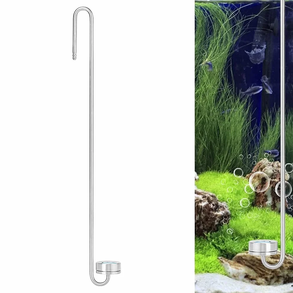 Dyfuzor CO2 ze stali nierdzewnej Atomizer z Licznikiem bąbelków do akwarium 40 cm