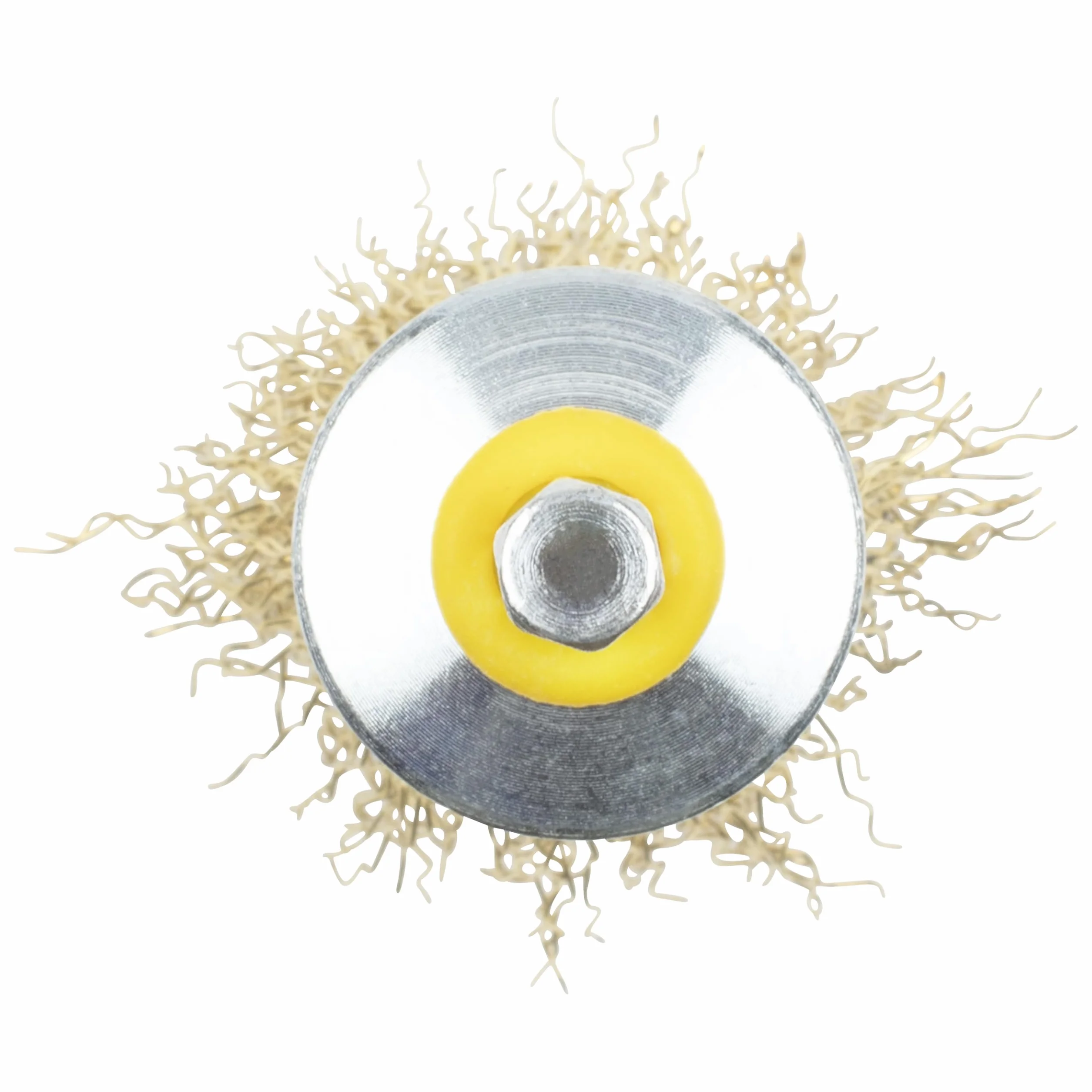 Wolfcraft 2738000 (L) cepillo laton en forma de brocha, vastago heksagonal 1/4 cala (6,35 mm), opakowanie 1, zielony