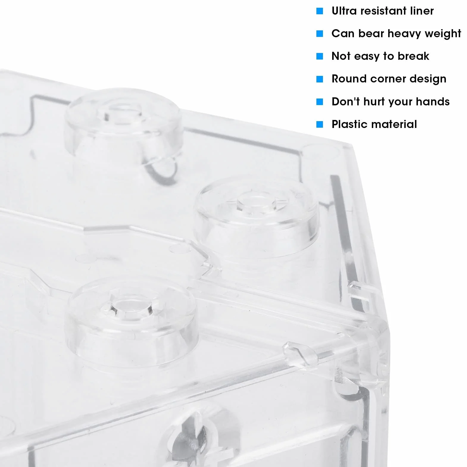 Mały Akwarium 12 x 10,5 x 11 cm - Plastikowy, Przezroczysty Sześciokąt do Układania w Stosy dla Ryb, Wewnętrzny Zbiornik Super Odporny na Upadki