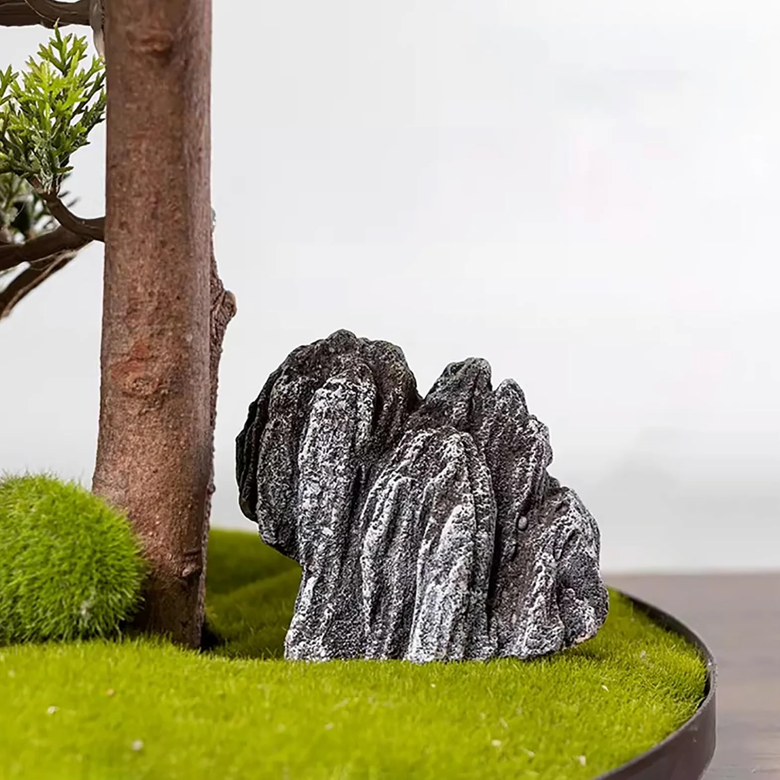 Dekoracja domu: Symulowane Rockeries, Miniaturowe kamienie górskie, dekoracyjne skały do akwariów, mikro-krajobraz akcesoria do bonsai i roślin doniczkowych (10,7 cm)