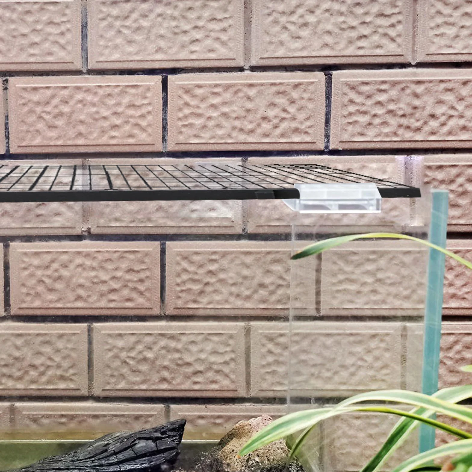 8 przegródek do akwarium, plastikowa siatka filtrująca do akwarium, ścianka działowa do akwarium, płytka filtracyjna, taca z 10 klipsami przyssawkowymi (30 x 15 cm)
