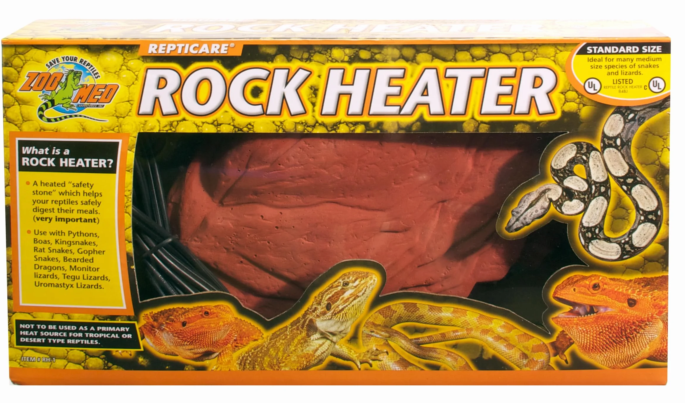 Zoo Med RH-1E grzałka dla gadów Rock Heater M, 10 W, miejsce ogrzewania dla gadów