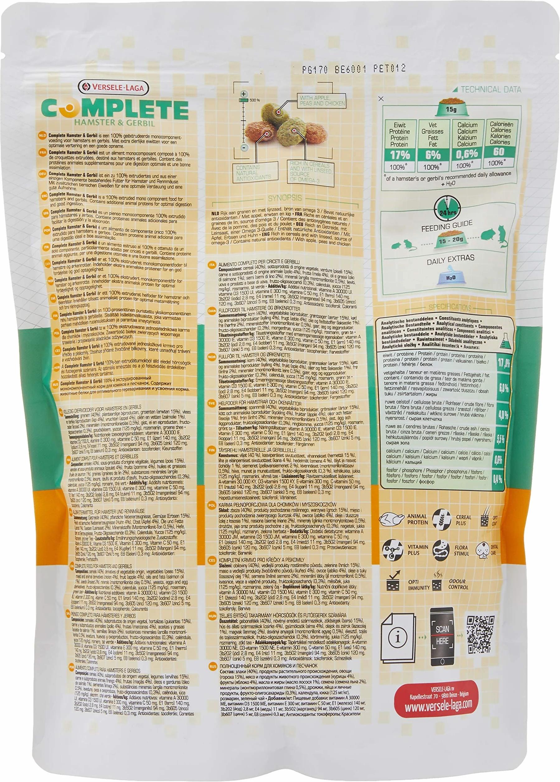 Versele-laga Complete chomik & gerbil – 500 g