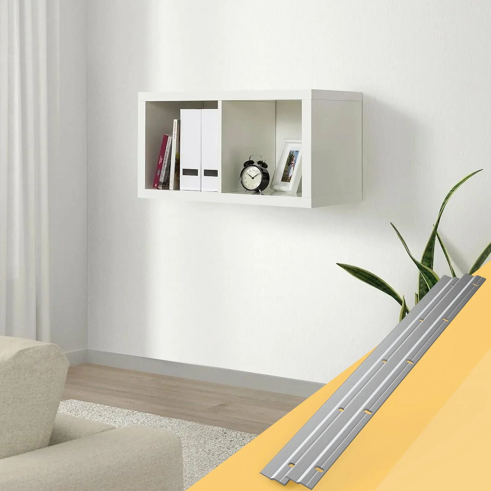EFUTURETIME 1 para zacisków Z do zawieszenia do dużych obciążeń 45 cm, wytrzymały system zawieszenia, wieszak w kształcie litery Z ze śrubami do ciężkiej ramy, zagłówka łóżka, lustra, stojaka
