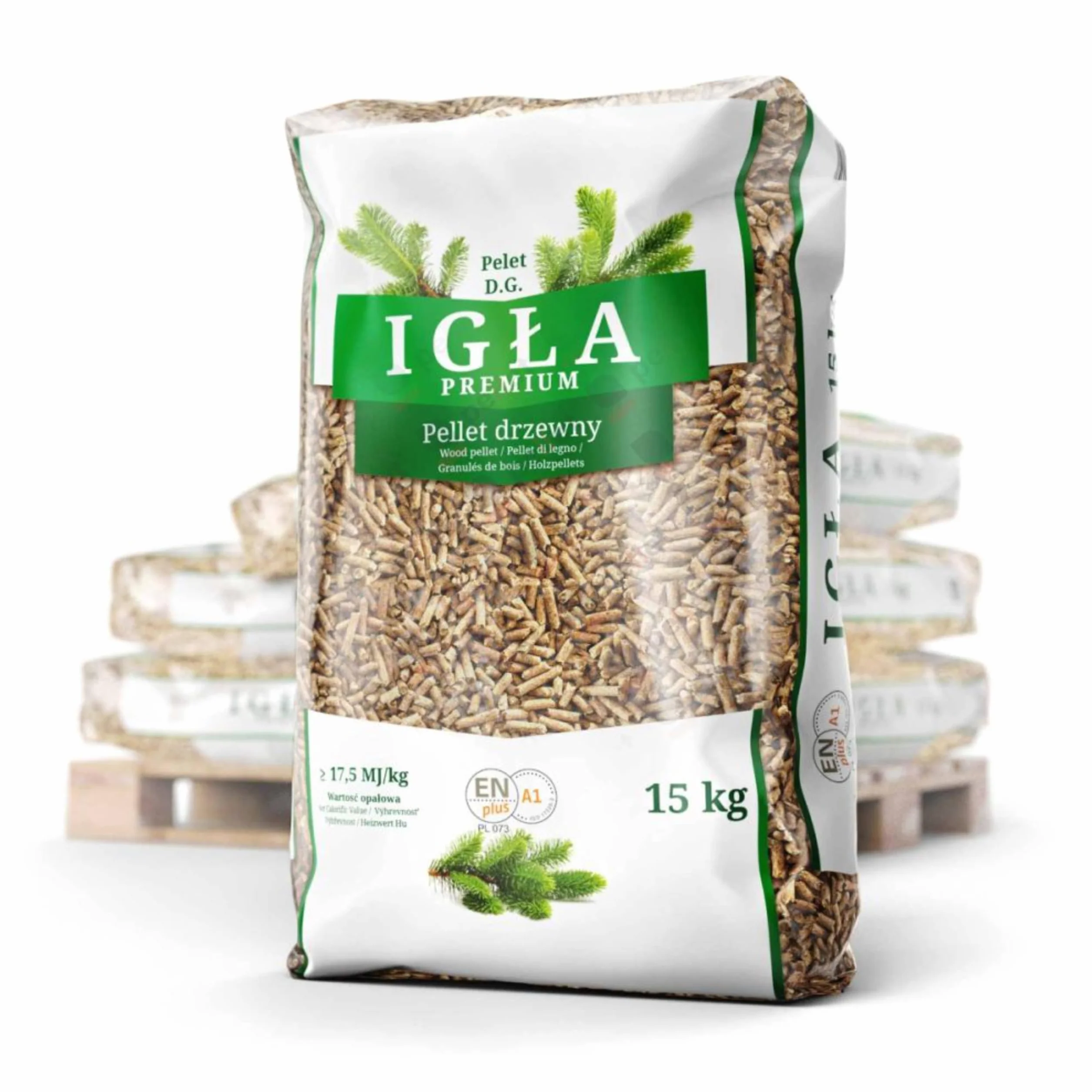 Pellet grzewczy sosnowy 6 mm 15 kg x 2 worki 30 kg