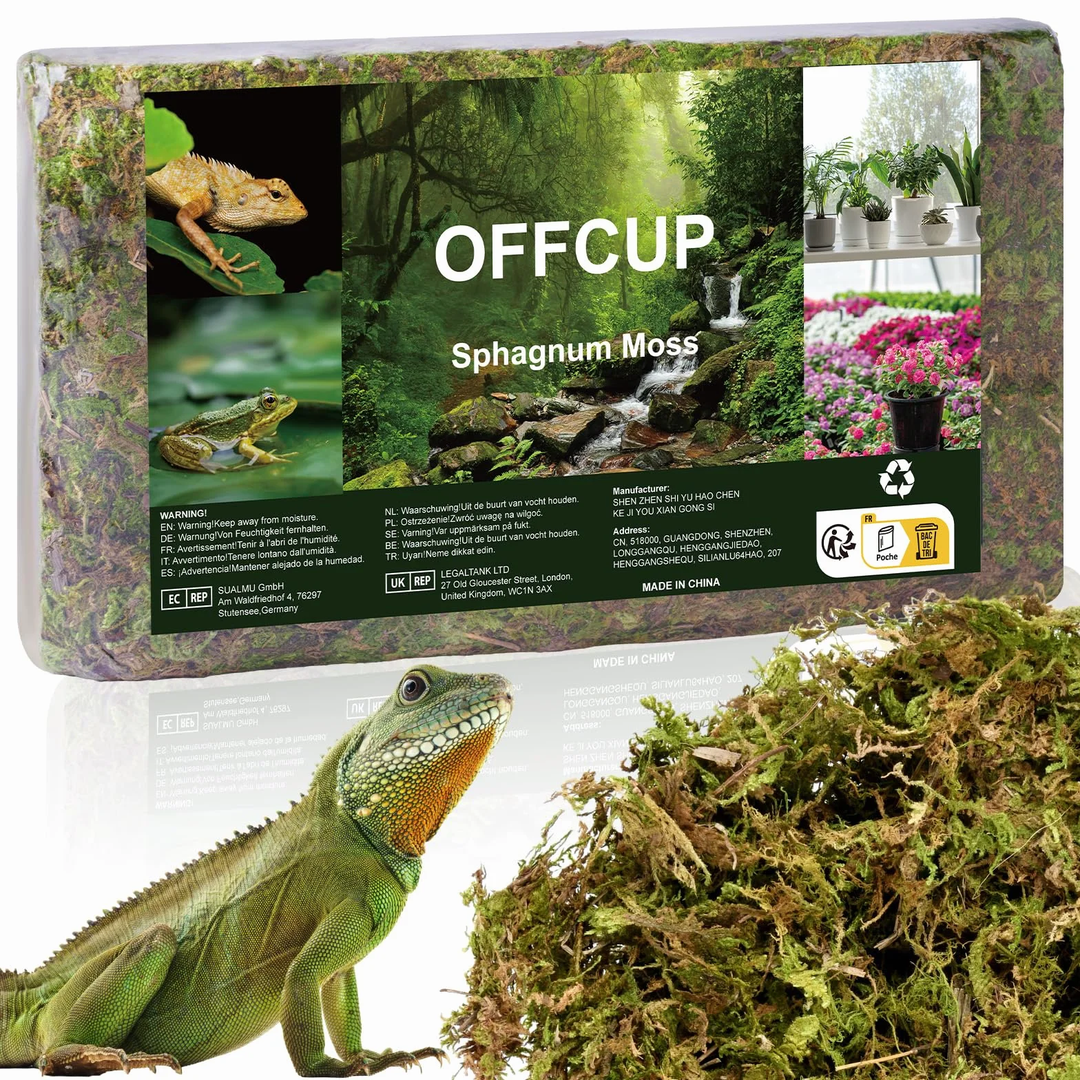 ãOFFCUP 150 g premium mchu torfowcowego do terrarium, naturalny mech terrarium, cegła do gadów, torfowca, do storczyków, roślin mięsożernych, sukulentów, kwiatów ogrodowychÓ