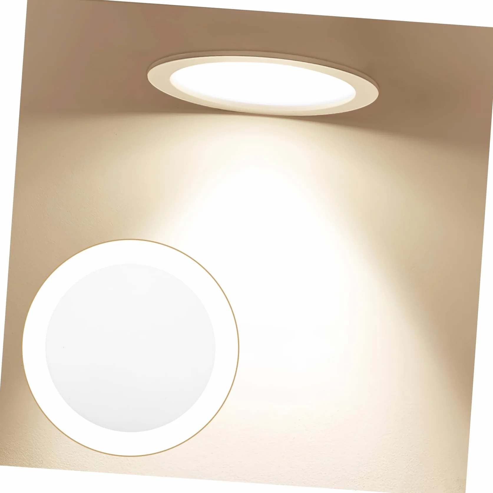 jojofuny 6kawałki Pokrywa Dyfuzora Światła Led Okrągłe Płytki Do Lamp Downlight Oślepiające Rozpraszające Światło Doskonała Transmisja Światła Kompatybilne z Różnymi Typami
