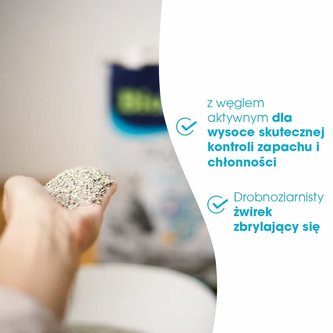 Biokatʼs Diamond Care MultiCat Fresh żwirek zapachowy - Drobnoziarnisty żwirek z węglem aktywnym do domów z kilkoma kotami - 1 worek (1 × 8 l)