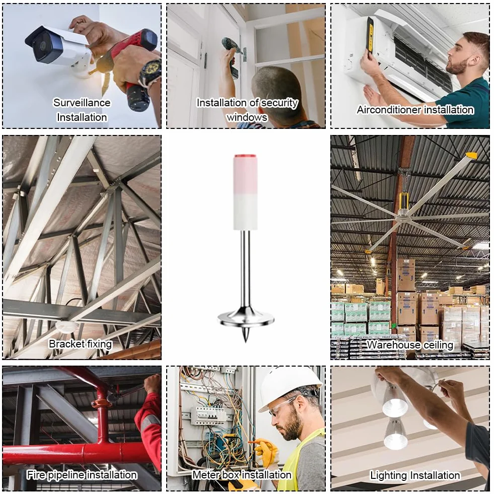 Gwoździe do pistoletu do paznokci, 200 sztuk, do stali, betonu, mini gwoździ stalowych, do ścian betonowych, pistoletów do paznokci pneumatycznych, gwoździ stalowych, do ścian betonowych i sufitów rur