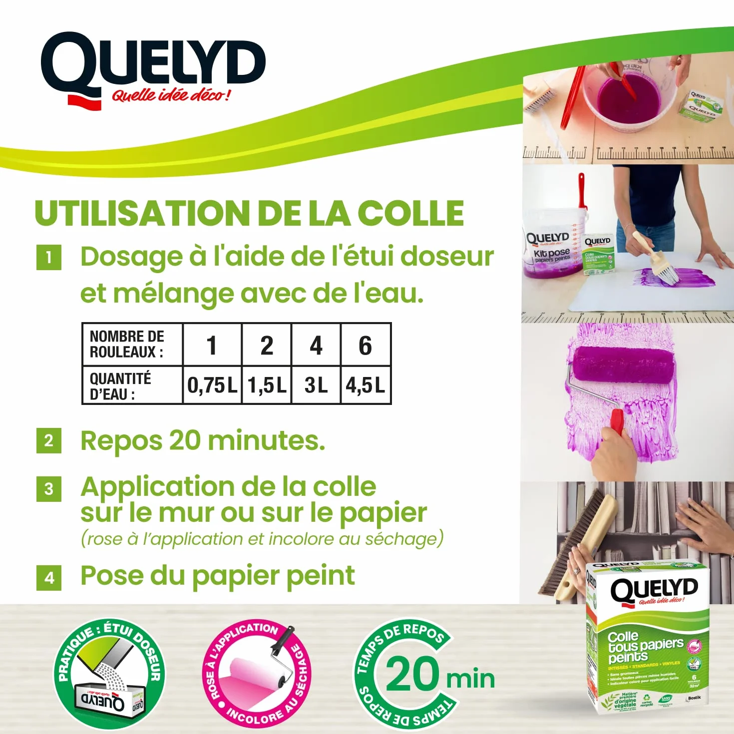 Quelyd All Papiers Peints 300 G klej, biały