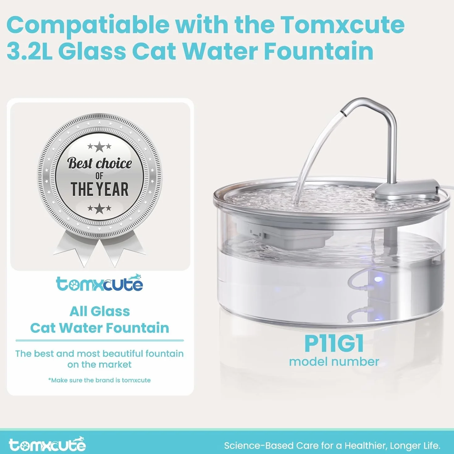Tomxcute Fontanna dla kotów, zestaw filtrów, 10 filtrów + 2 gąbki do fontanny dla kotów 3,2 l