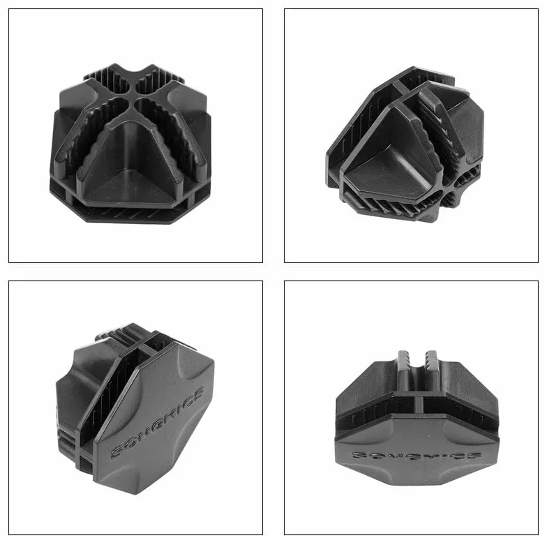 SONGMICS Zestaw 20 plastikowych złączy Złącze plastikowe do systemu regałów wtykowych DIY, czarne ALPC0B-20V1