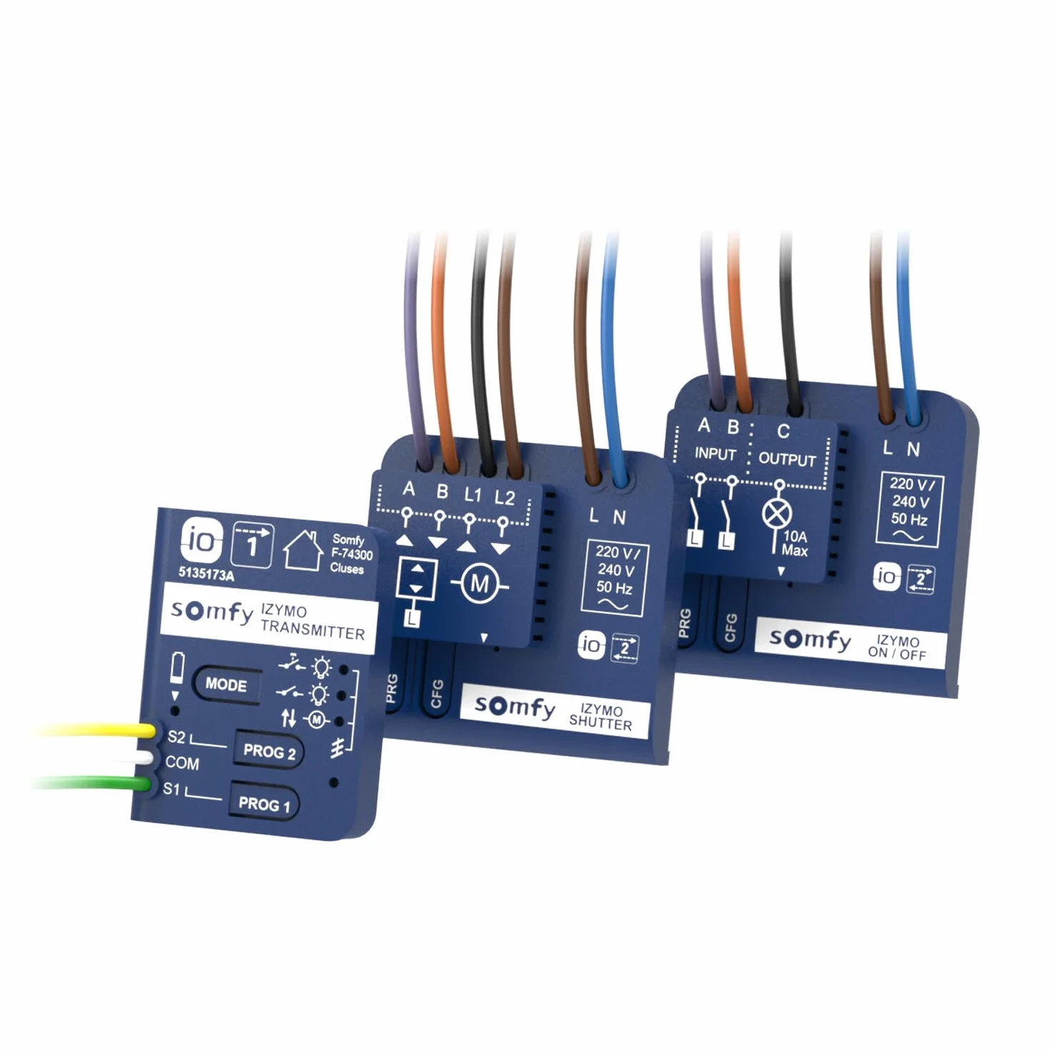 Somfy 1822663 - oświetlenie mikro-odbiornik z Izymo Dimming, technologia IO-HomeControl, kompatybilny z Tahoma (przełącznik)
