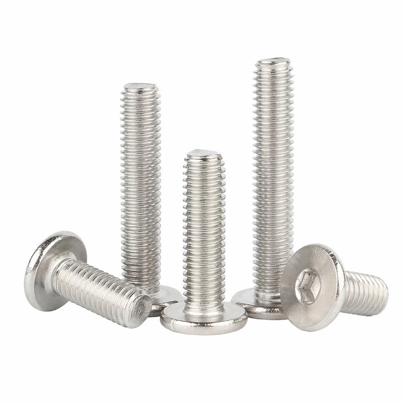 M5 x 8mm 50 Pcs Sześciokąt wewnętrzny Ekstra cienki Śruby z łbem płaskim Stal nierdzewna 304 Niski profil Komputer Śruby maszynowe