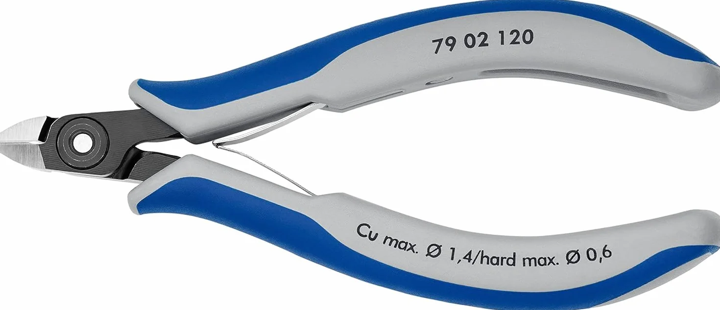KNIPEX Precyzyjne szczypce tnące boczne dla elektroników z osłonkami wielokomponentowymi 120 mm, 79 02 120