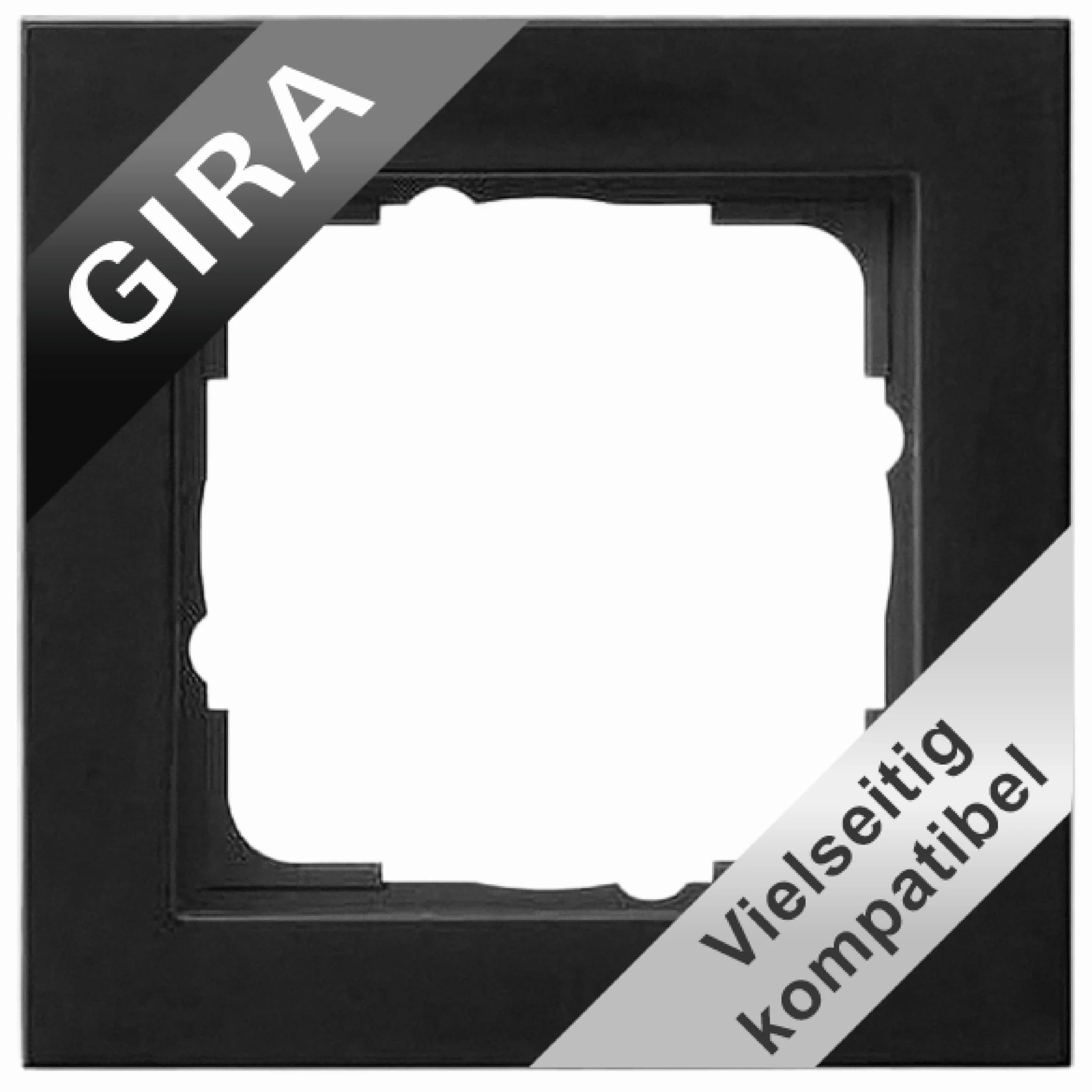 Gira 021109 ramka osłonowa 1f E2 czarna m