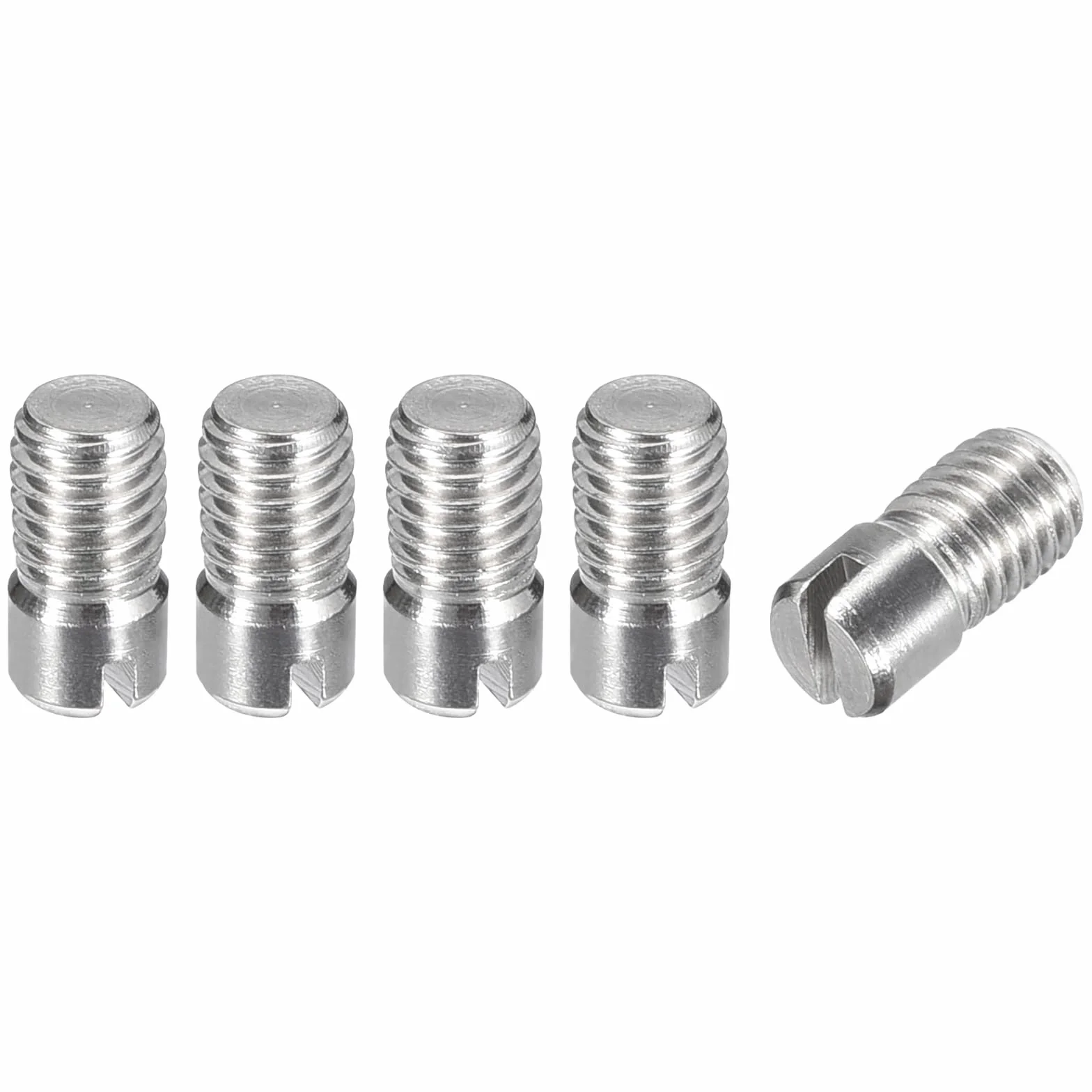 sourcing map 5 sztuk M5 x 10 mm trzpień cylindryczny ze stali nierdzewnej 304, gwint zewnętrzny, do pozycjonowania mebli i szafek, 5 sztuk