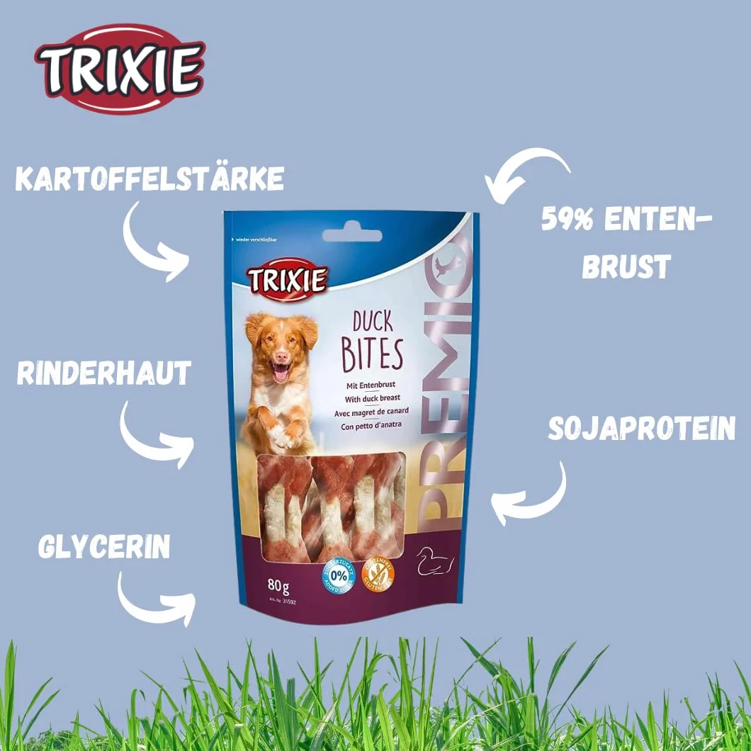 Trixie Duck Bites Psi Przysmak, Kaczka, 80 g