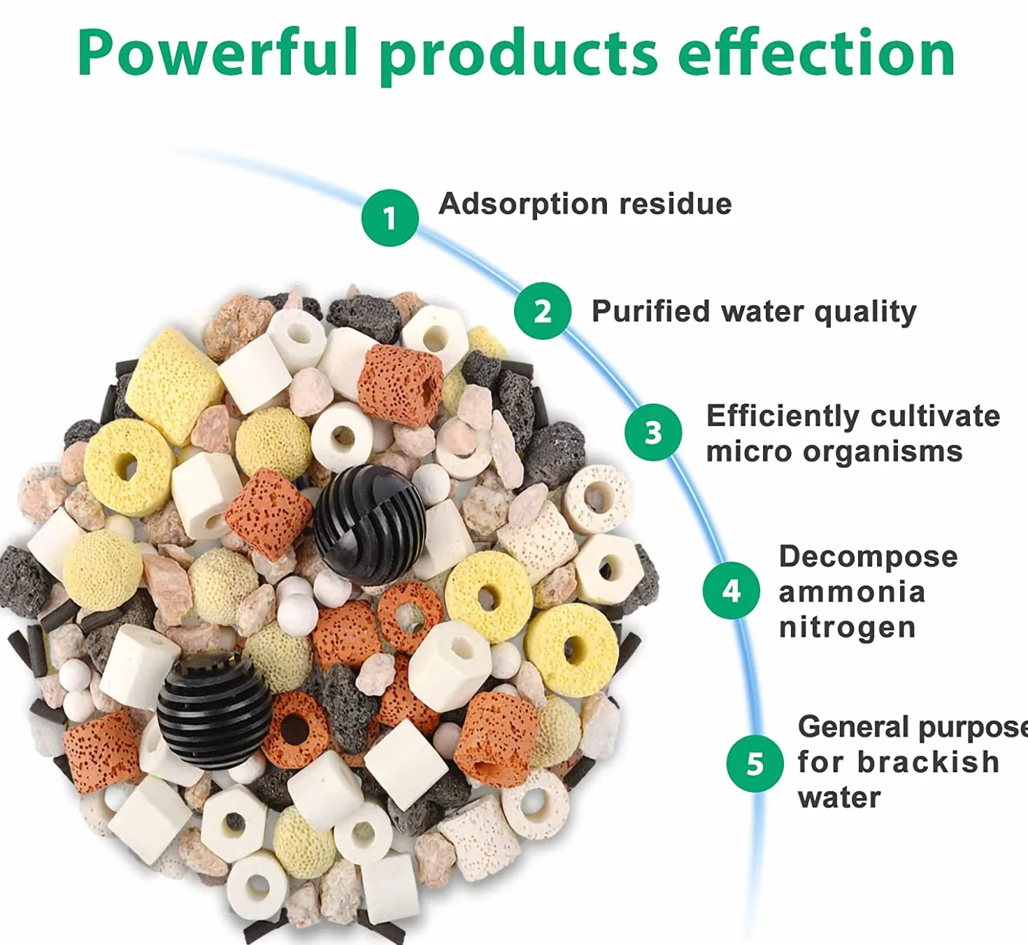 Ceramiczne koraliki do akwarium 500 g 12 w 1