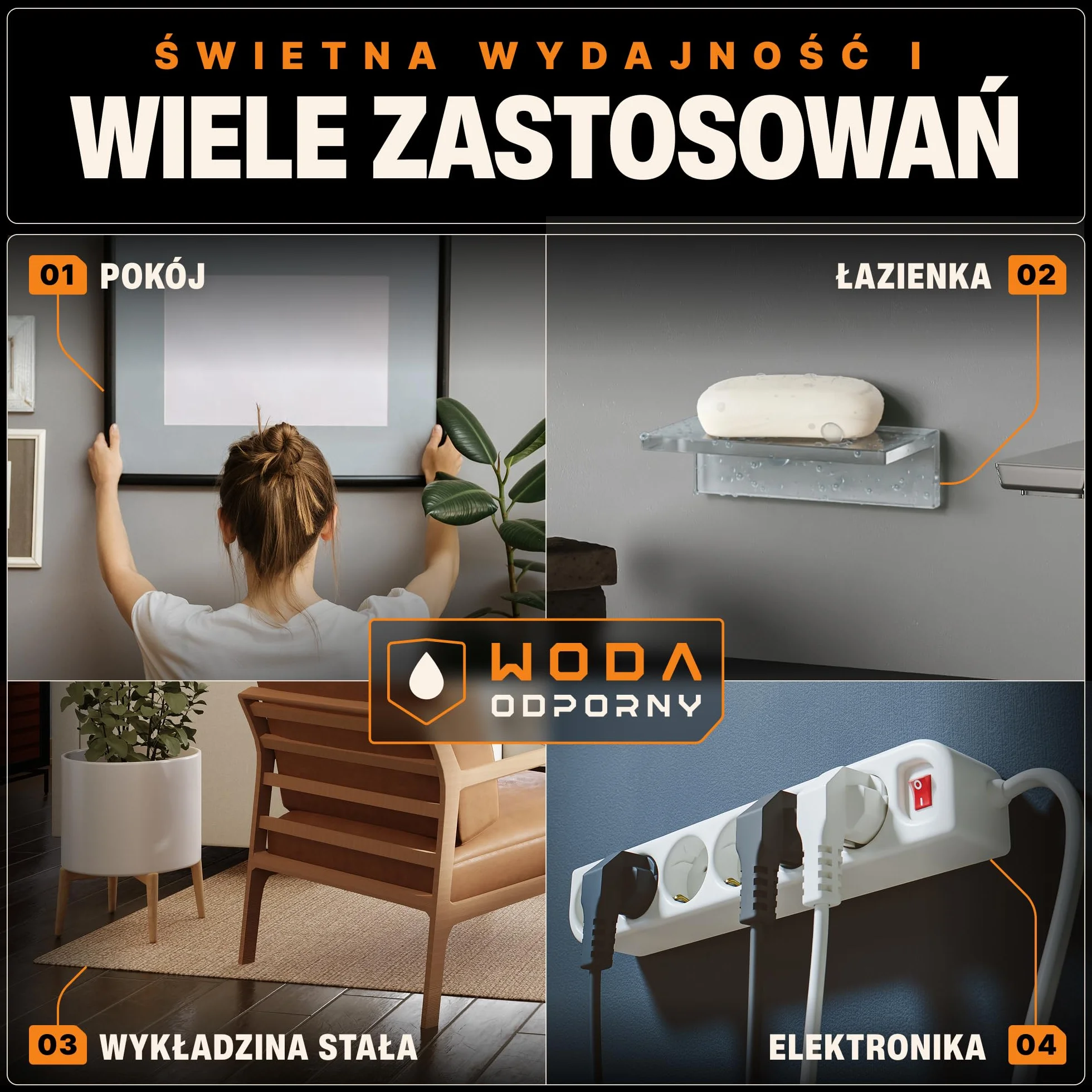BAURIX Taśma dwustronnie klejąca 2 m - Mocna Silikonowa Nano-Taśma Przezroczysta