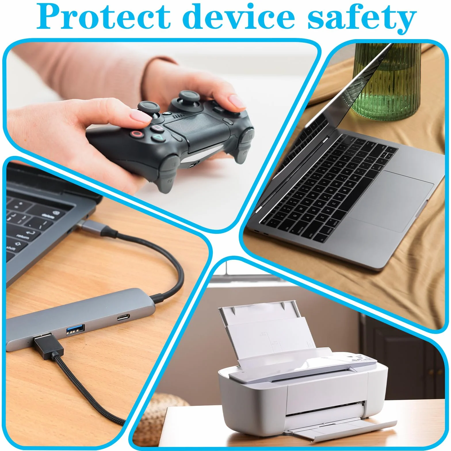 12 sztuk nasadek przeciwpyłowych USB, etui ochronne, silikonowe nakładki ochronne do USB typu A, odpowiednie do laptopów i komputerów stacjonarnych (czarne)