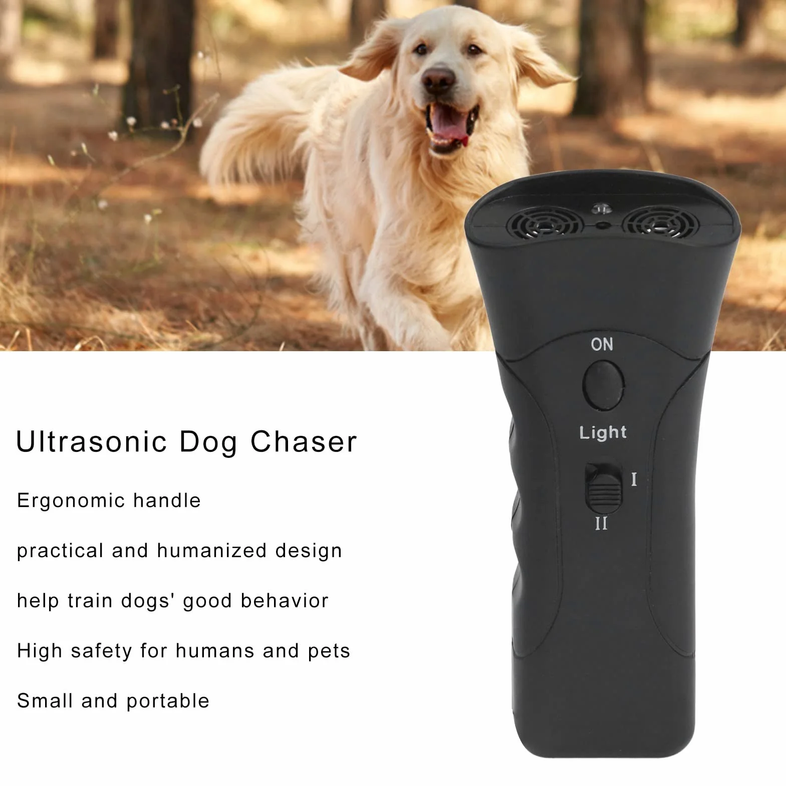 Ultradźwiękowy Ręczny Odstraszacz Psów Dog Chaser Trainer do Akcesoriów Catcher Birdhouse