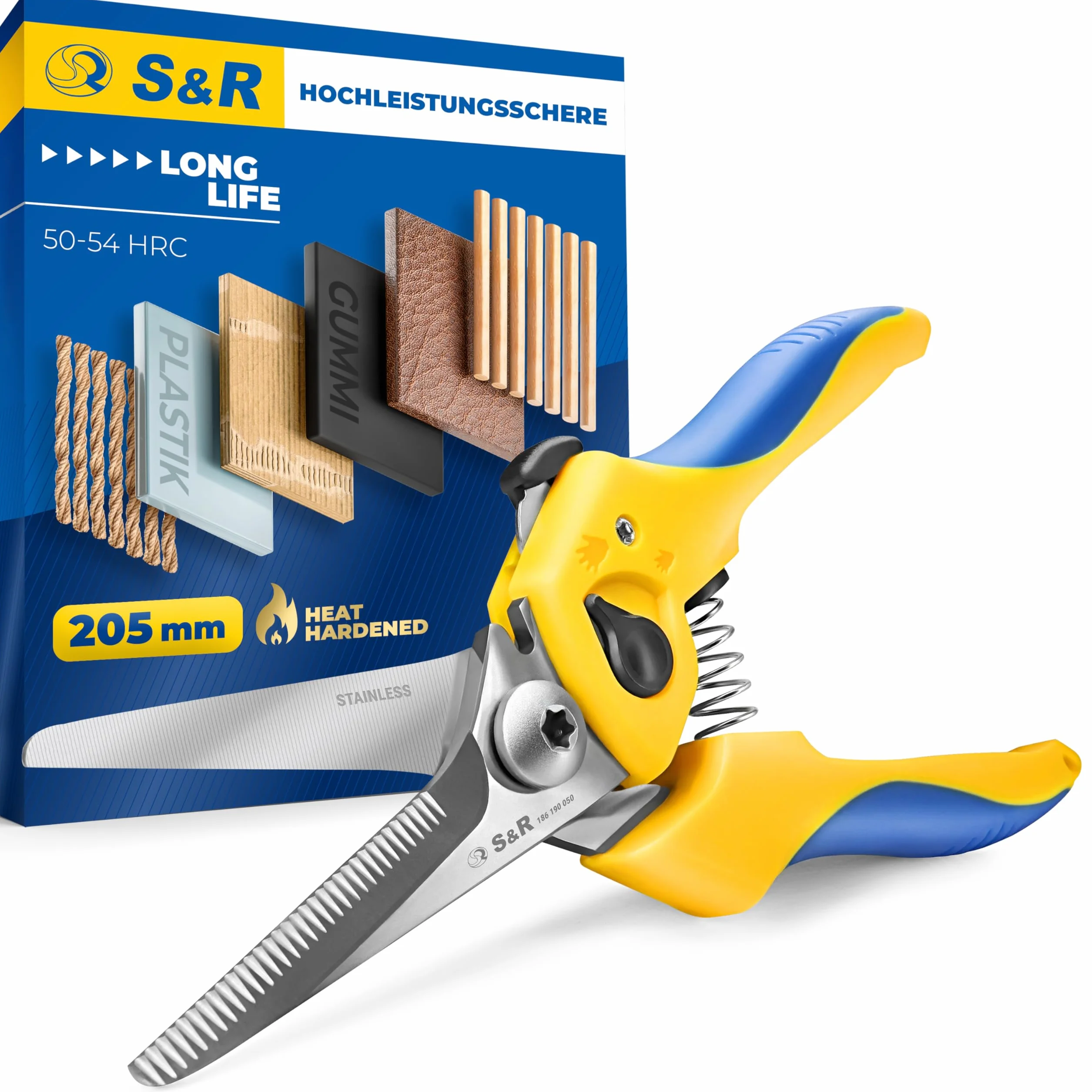 S&R Nożyce wielofunkcyjne ze stali nierdzewnej 205 mm HRC 50-54