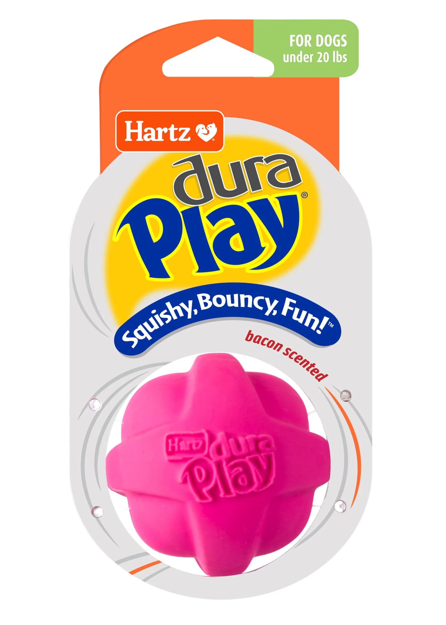 Hartz DuraPlay Bacon pachnące zabawki dla psów, małe (różne kolory)
