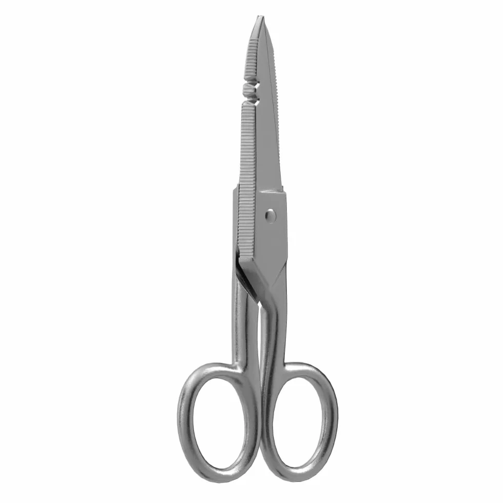 Klein Tools Nożyczki dla elektryków ze stali nierdzewnej 2100-9 z nacięciami ściągającymi, 5-1/4 cala, wyprodukowane w USA