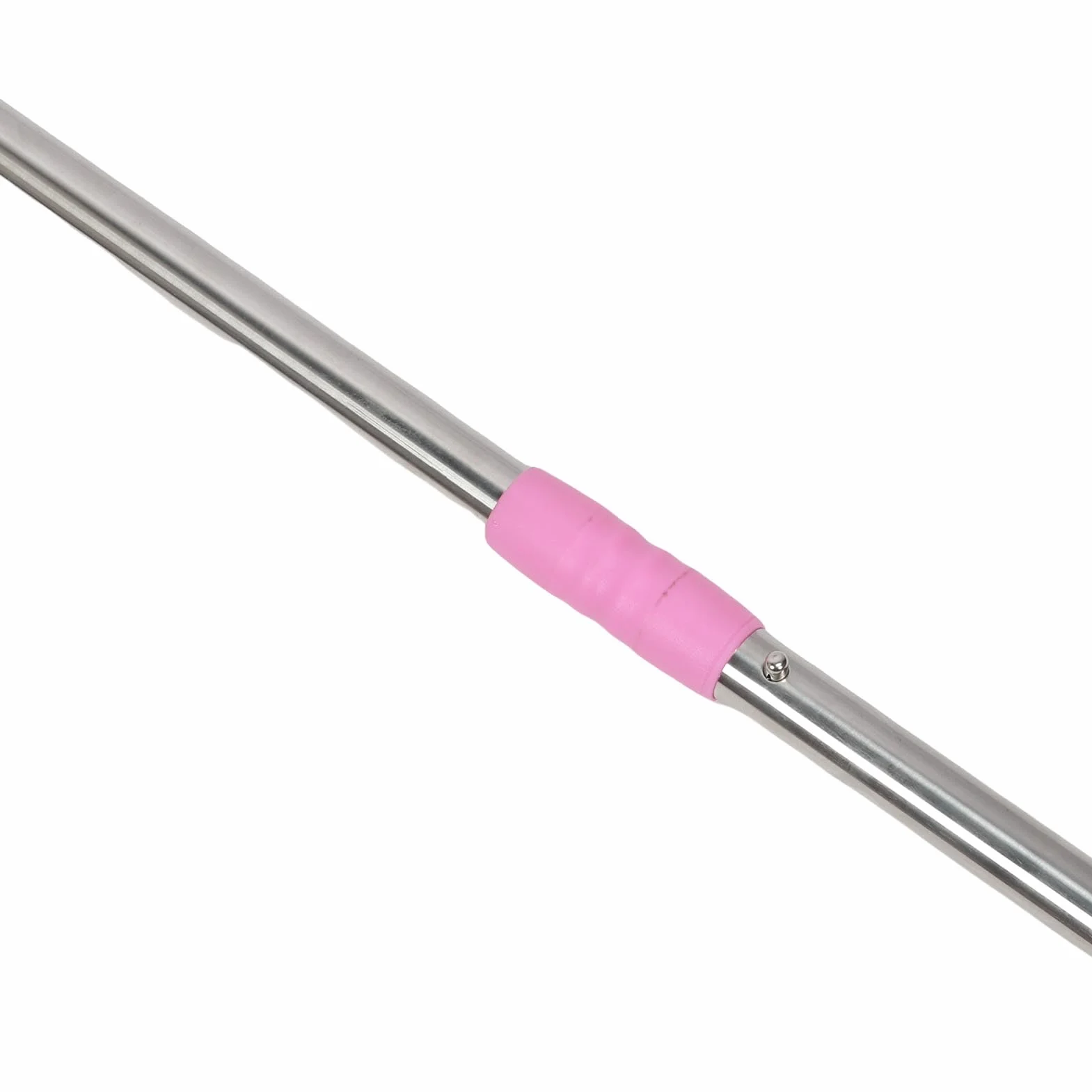 Metalowa łopatka do kuwety dla kota z długim uchwytem, 3 sekcje, stal nierdzewna, nieprzywierająca, różowa